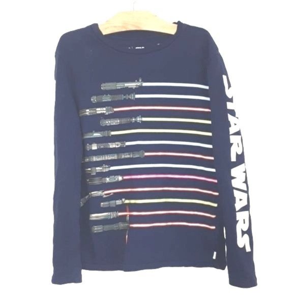 GAP Other - GAP Star Wars Light Sabre Graphic Tee Long Sleeve Navy Blue Boys Medium
